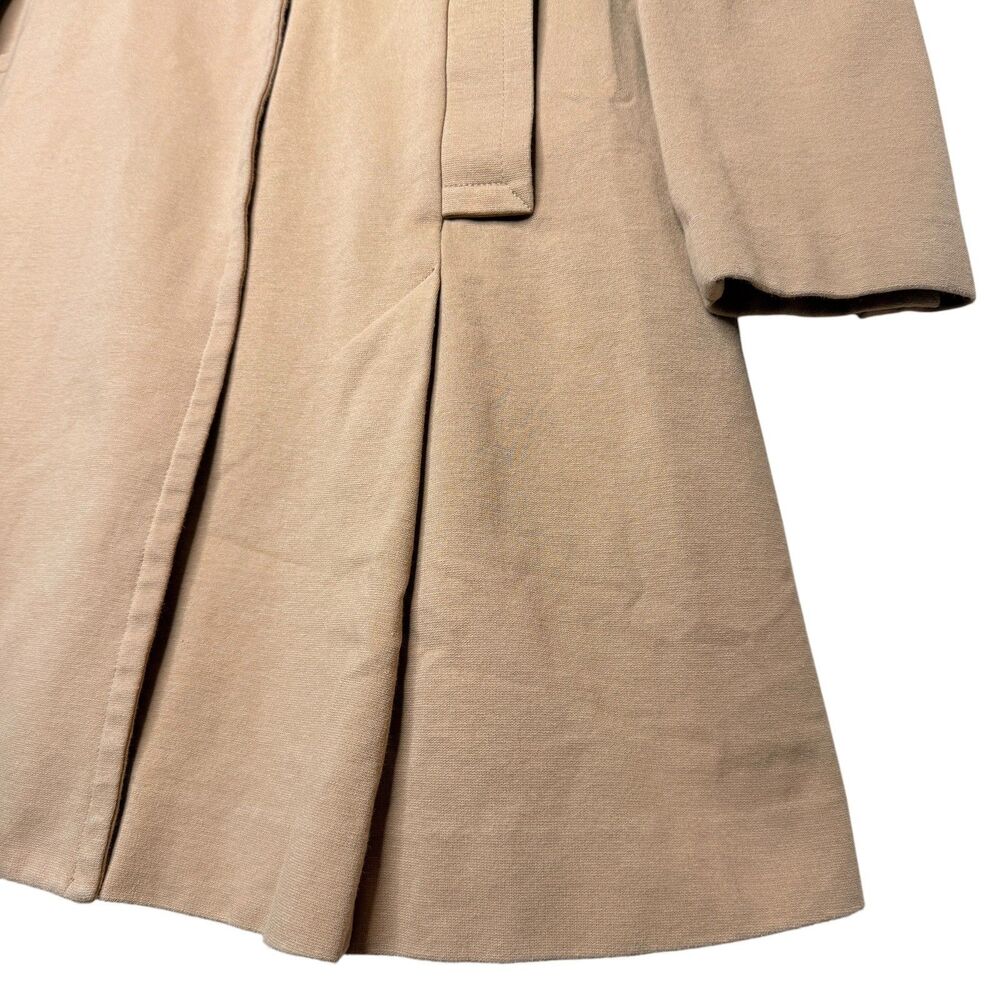 Cabi Casablanca Trench Coat Size M Tan Camel Classic Ponte Knit Statement Piece - Picture 6 of 14